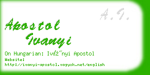 apostol ivanyi business card